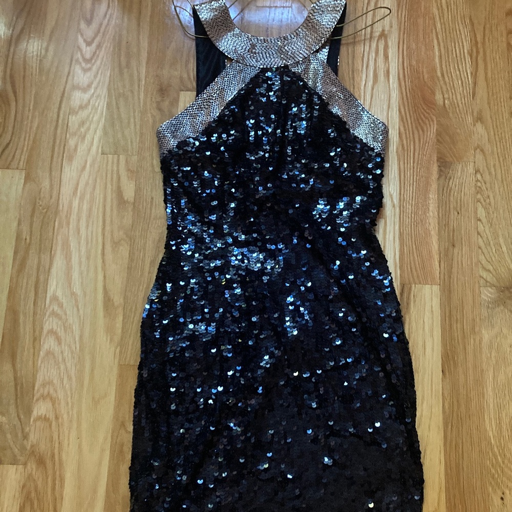 Silver Wishes Sequin Singlet in Black main image 1